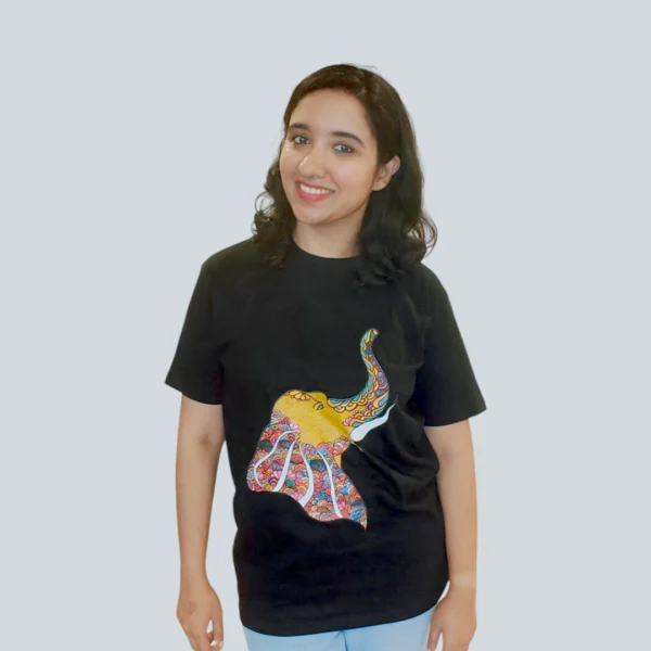 Elephant Print Regular T-shirt-Original Art Printed T-shirt 17 ( Unisex )