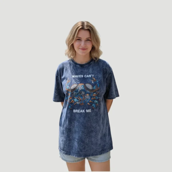 Crab Doodle Acid Wash – Oversized Art Printed T-Shirt (Unisex)53