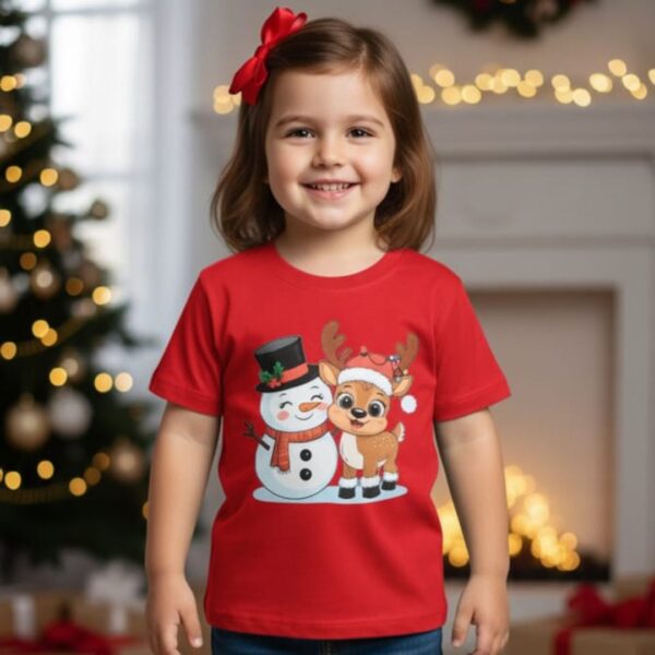 Red Christmas Themed Tshirt for Kids